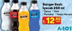 SARIYER GAZLI İÇECEK GAZOZ/KOLA/PORTAKAL/YABAN MERSİNİ 250 ML
